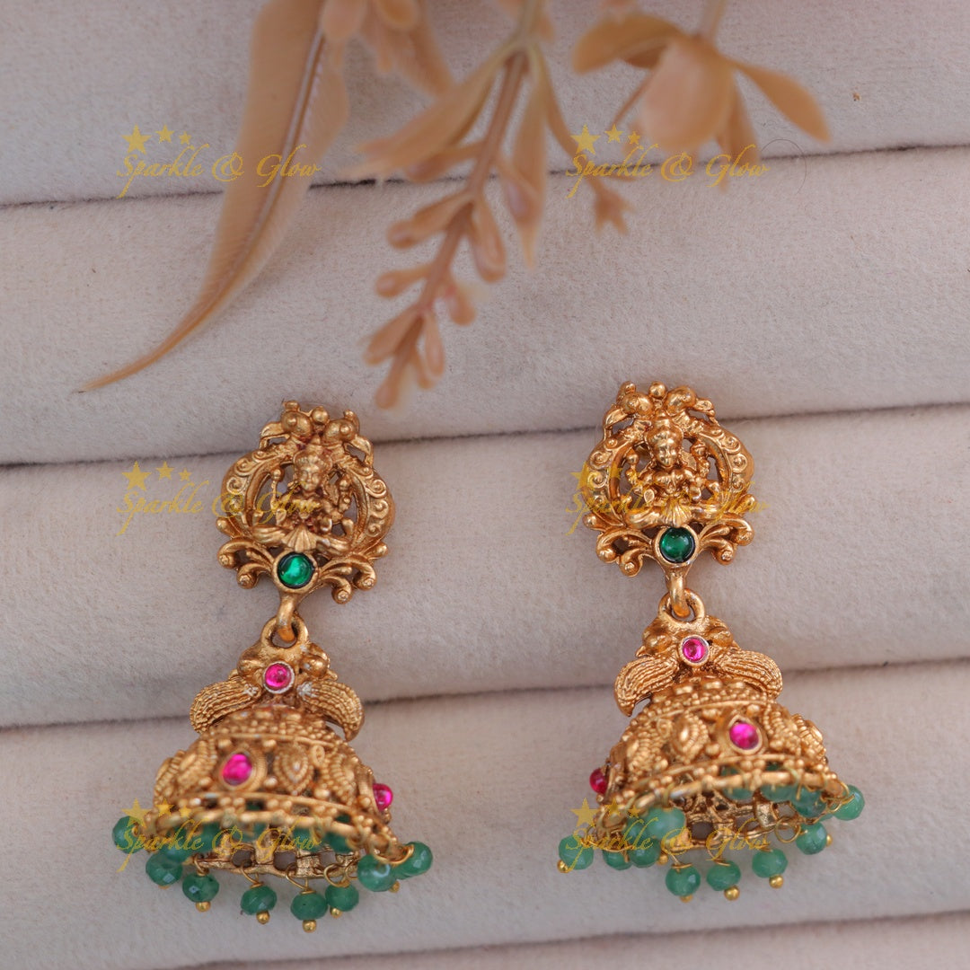 Majestic Green Beads Peacock Necklace for Elegant Occasions