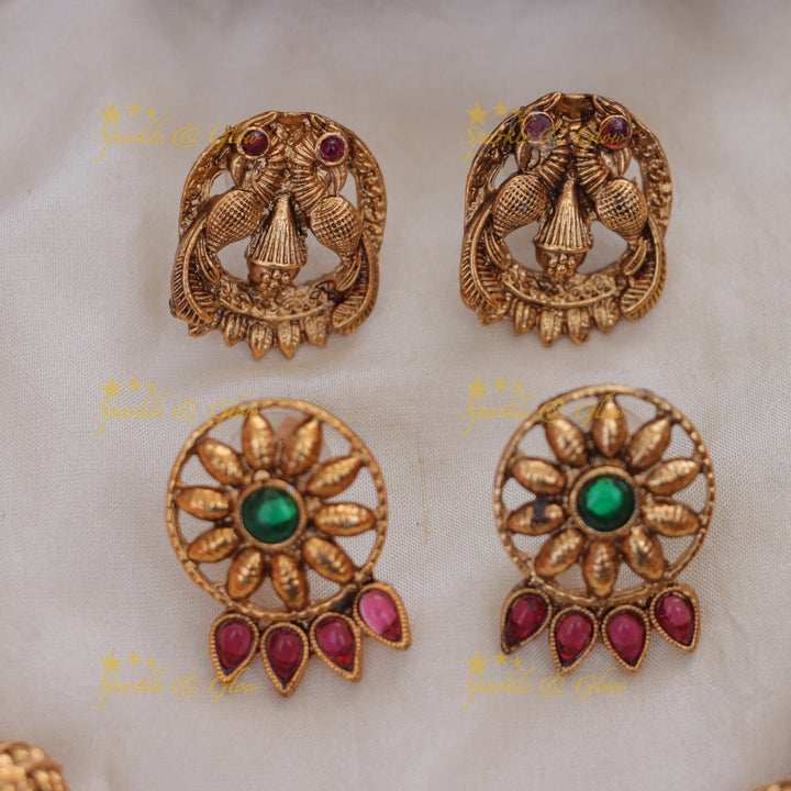 Exquisite Gold Style Reversible Peacock Necklace for Weddings