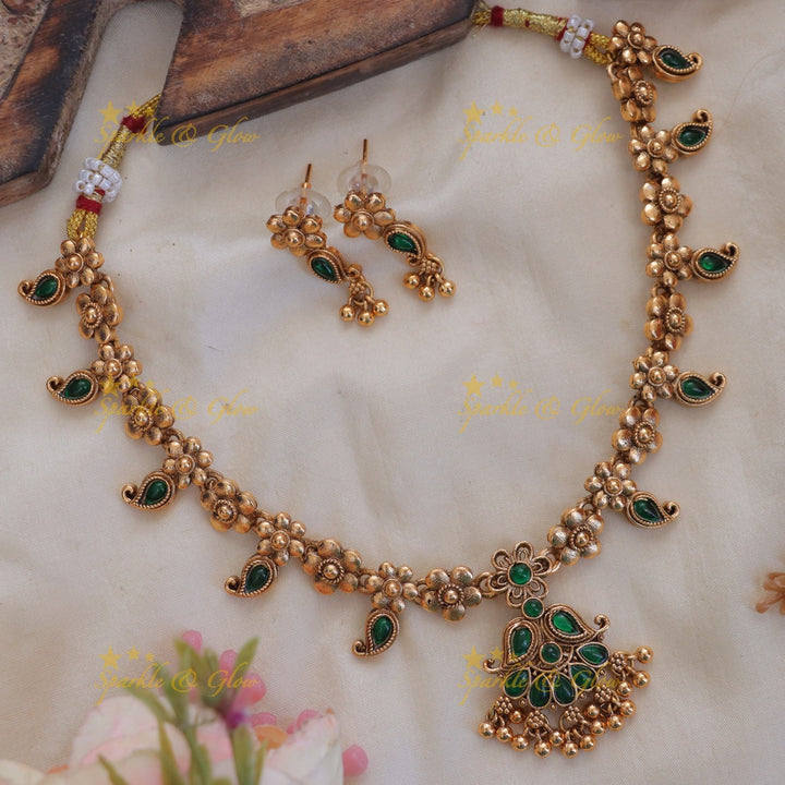 Exquisite Floral Mango Necklace - Elegance Redefined