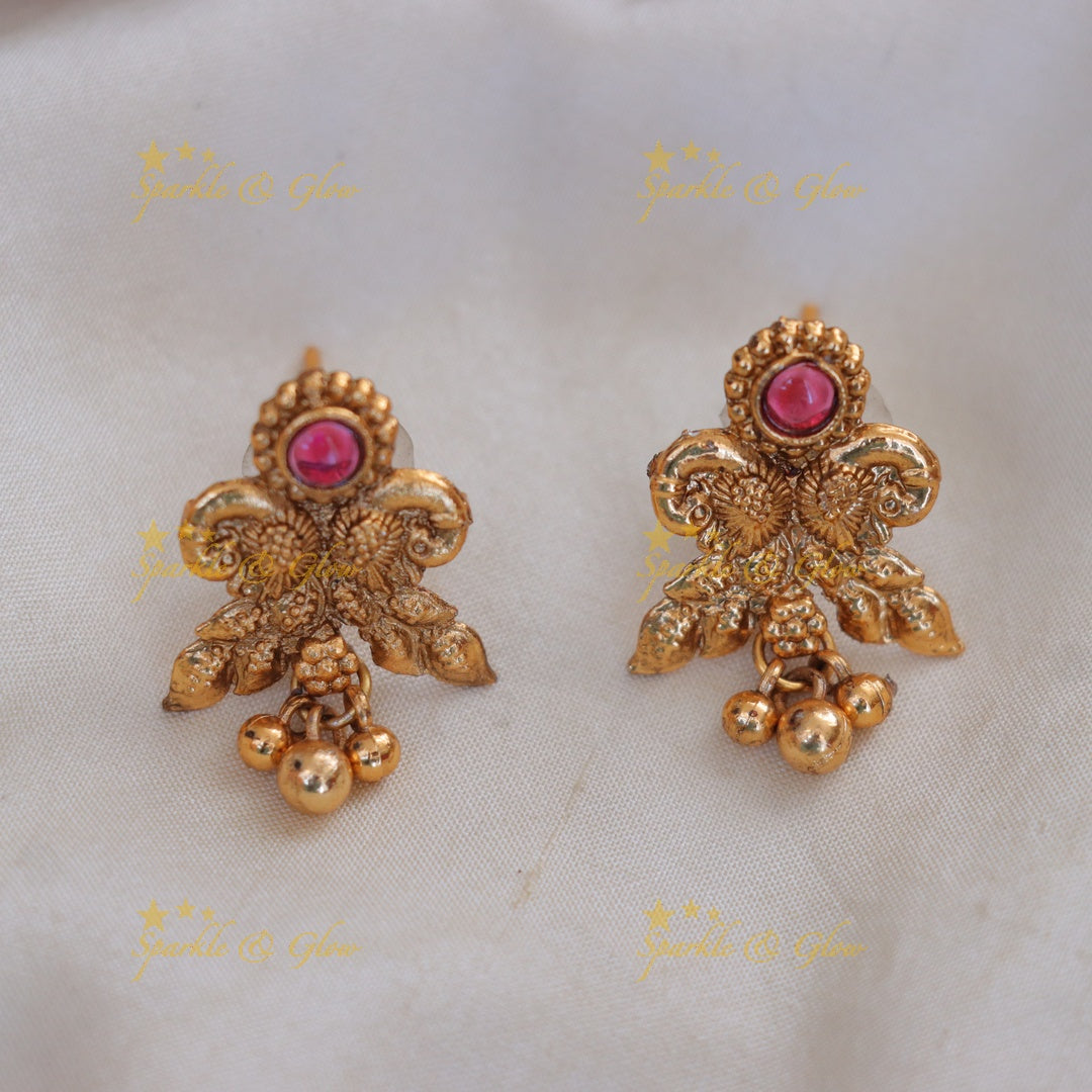 Exquisite Krishna Peacock Necklace with Earrings