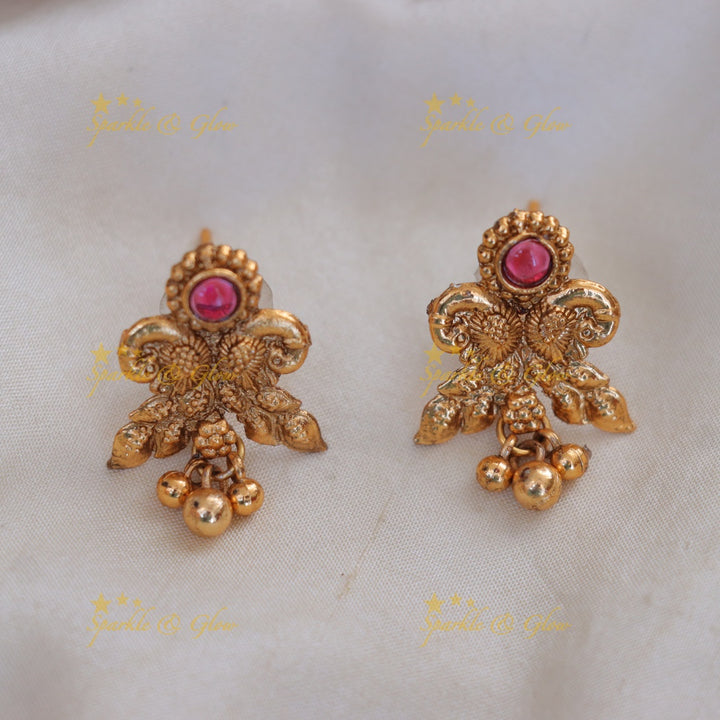 Exquisite Krishna Peacock Necklace with Earrings