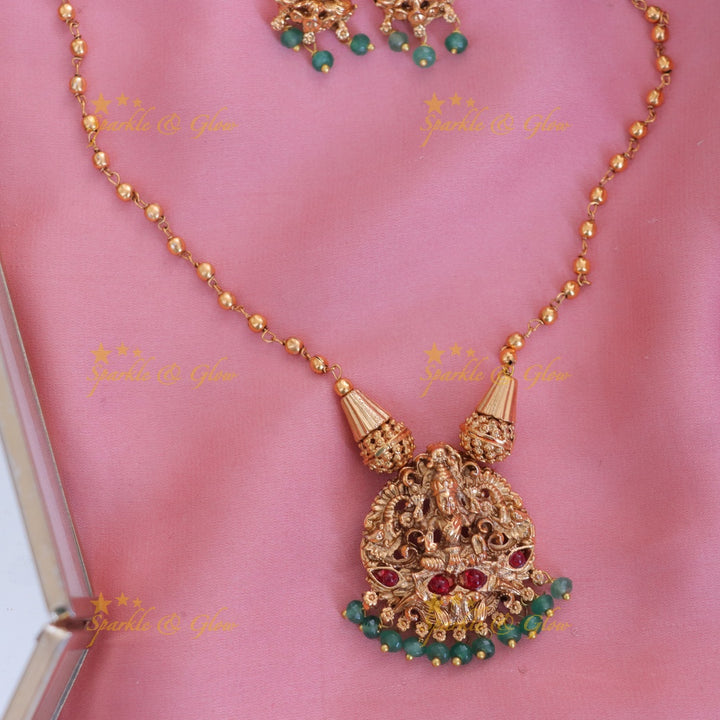 Exquisite Lakshmi Pendant for a Luxurious Look