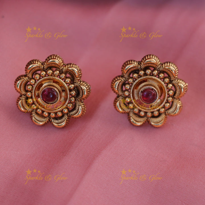 Elegant Floral Elephant Necklace - Festive Glamour