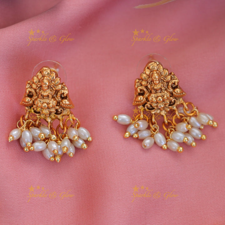 Exquisite Lakshmi Pearl Necklace - Perfect for Celebrations