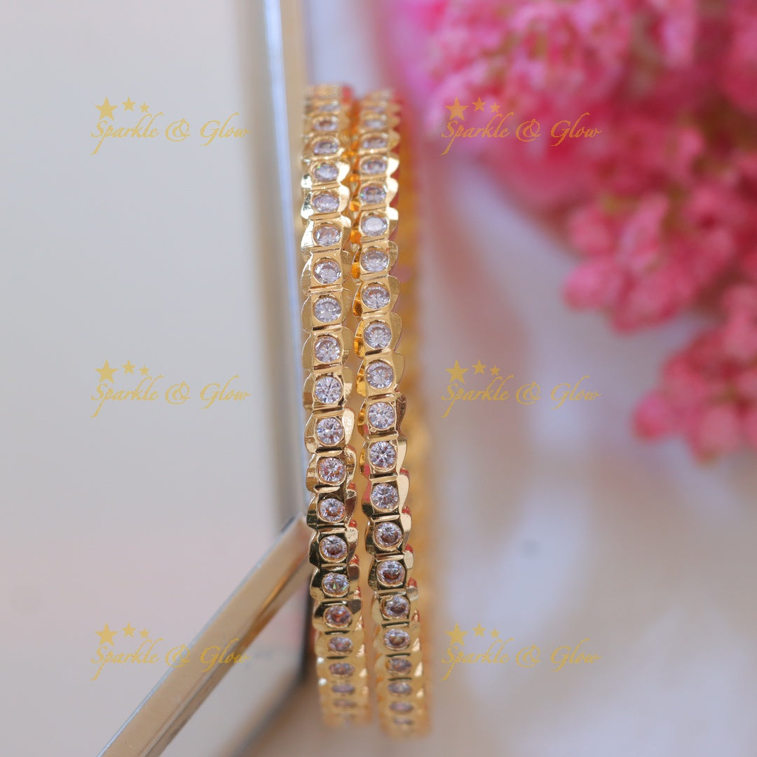 Exquisite Gold-Plated Bangles for Festive Grandeur