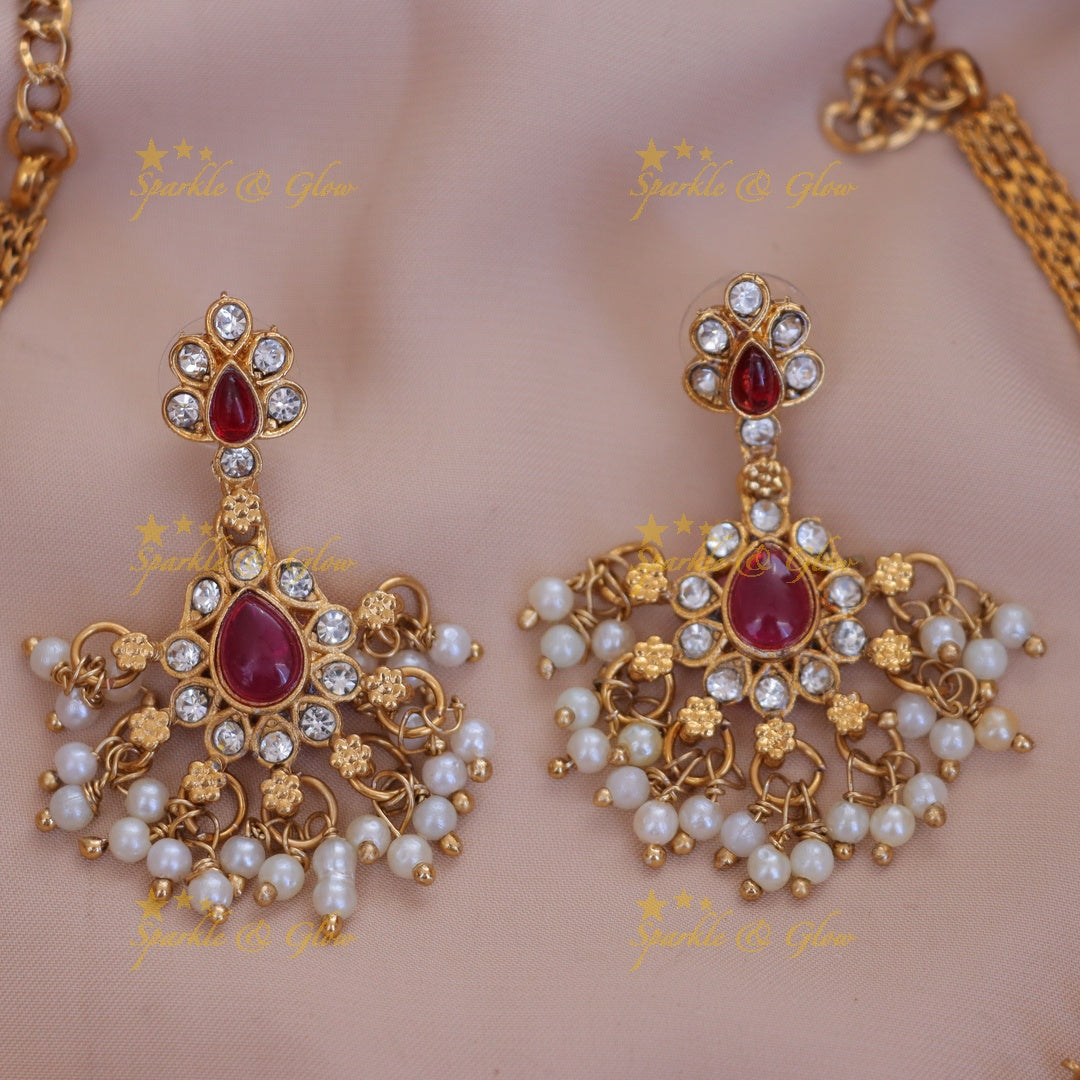 Exquisite Gold Guttapusalu Necklace – Festive Elegance