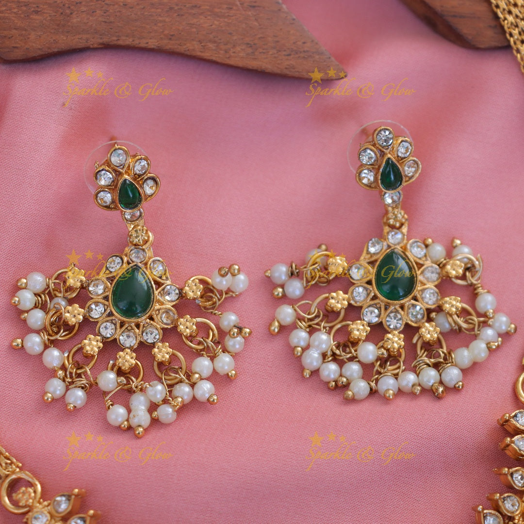 Exquisite Gold Guttapusalu Necklace – Festive Elegance