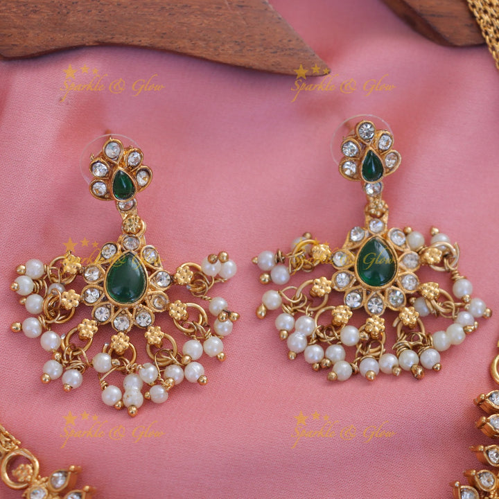 Exquisite Gold Guttapusalu Necklace – Festive Elegance