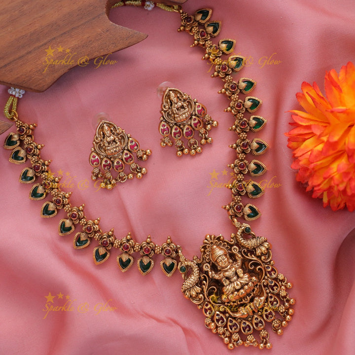 Exquisite Lakshmi Necklace for Festive Elegance