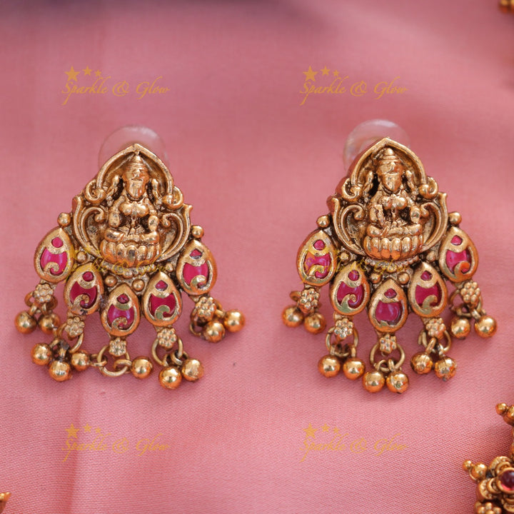 Exquisite Lakshmi Necklace for Festive Elegance