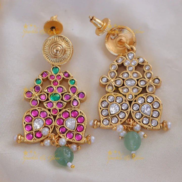 Enchanting Mango Peacock Necklace Set for Celebrations