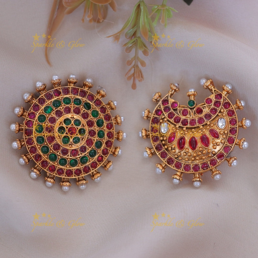 Exquisite Floral Half Moon Pearl Hairpiece Online