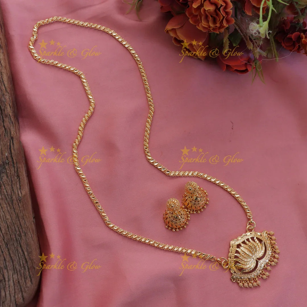 Exquisite Lotus Gold Beads Necklace for Weddings & More