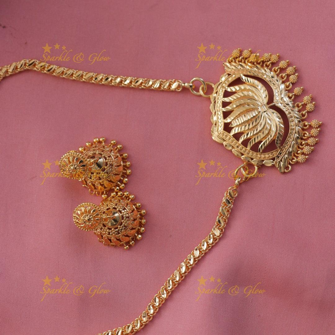 Exquisite Lotus Gold Beads Necklace for Weddings & More