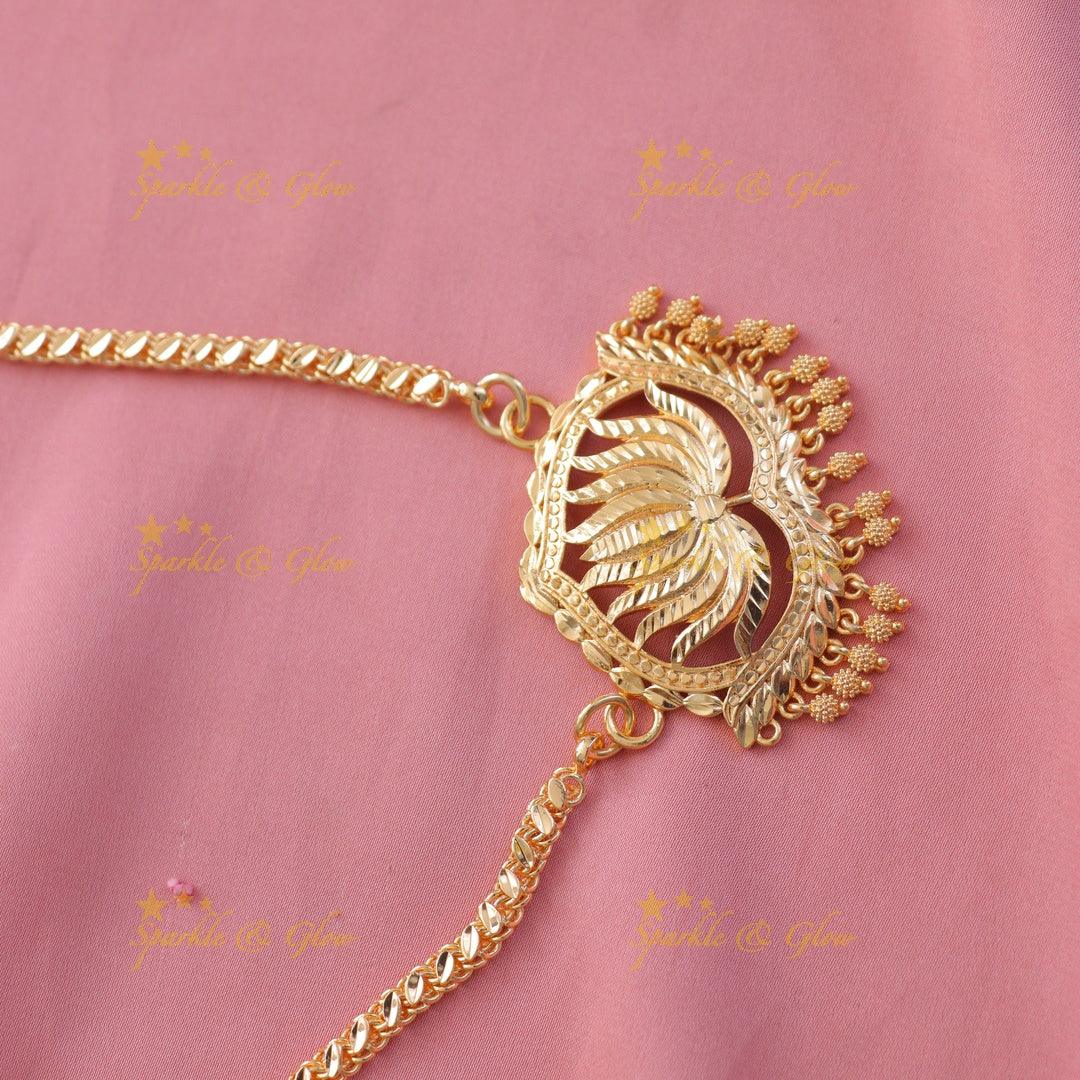 Exquisite Lotus Gold Beads Necklace for Weddings & More