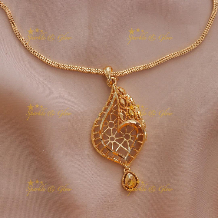 Exquisite Gold Long Necklace Set with Jhumkas