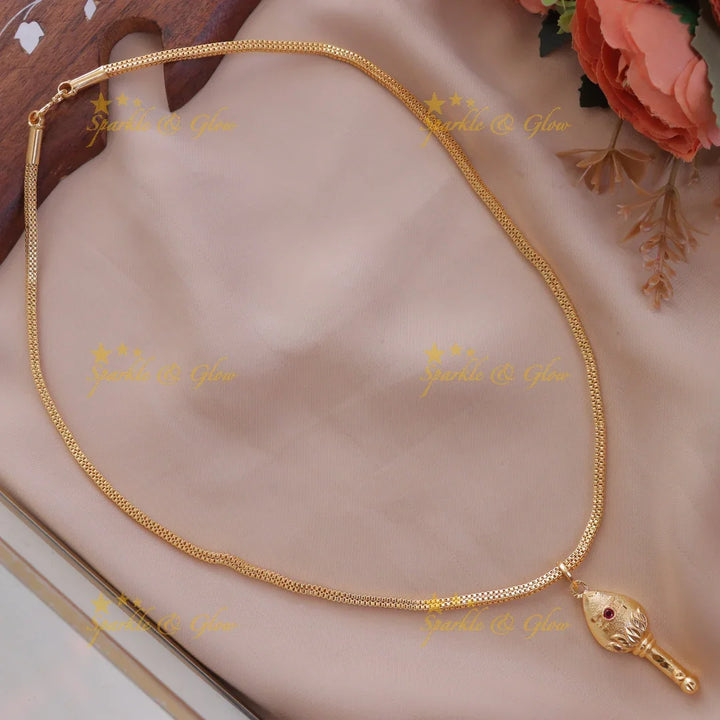 Exquisite Gold Ayyappa Pendant Short Necklace