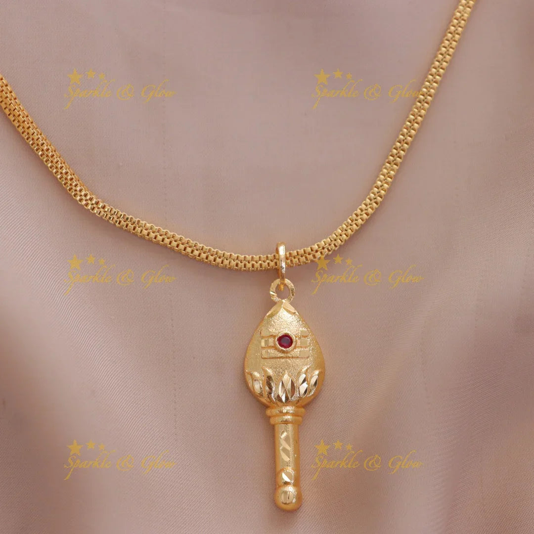 Exquisite Gold Ayyappa Pendant Short Necklace