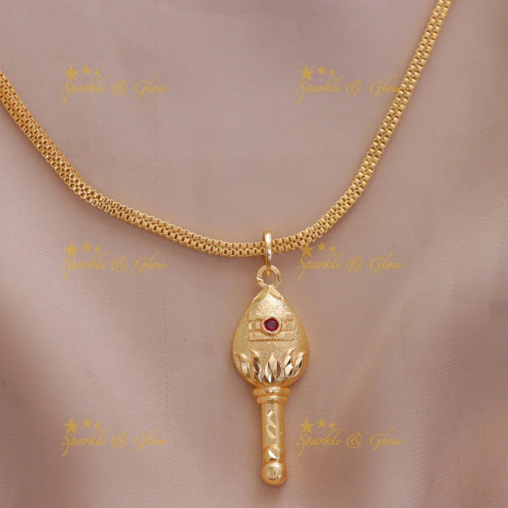 Exquisite Gold Ayyappa Pendant Short Necklace
