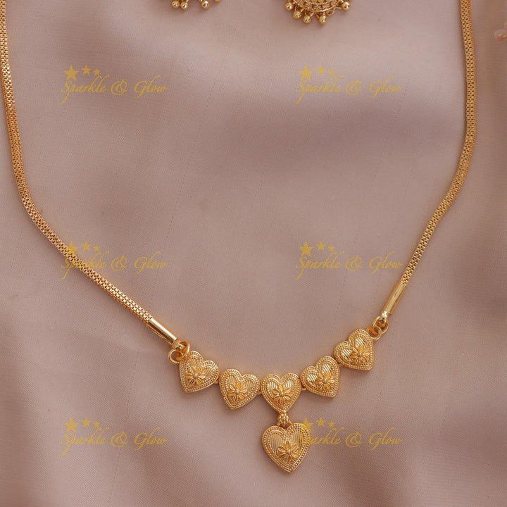 Elegant Floral Heart Necklace - Premium Imitation Jewelry