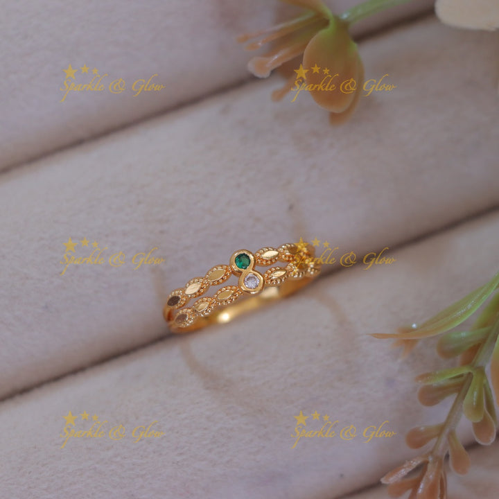 Elegant Gold Finger Ring for Festive Glamour