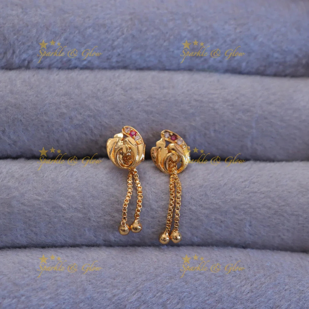 Exquisite Gold-Plated Stone Festive Necklace