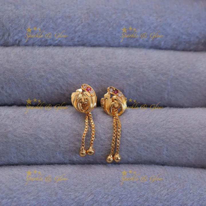 Exquisite Gold-Plated Stone Festive Necklace