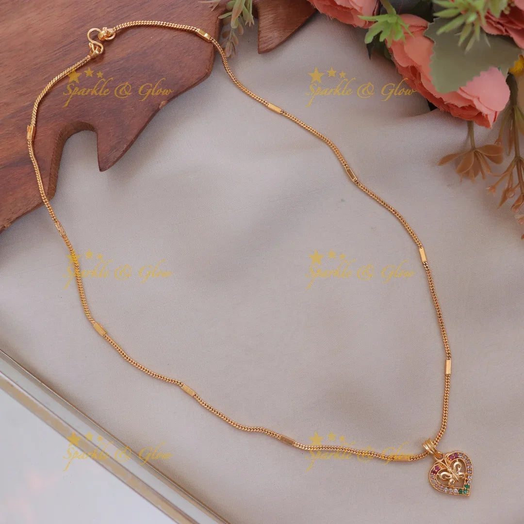 Elegant Heart & Butterfly Necklace for Festive Glow