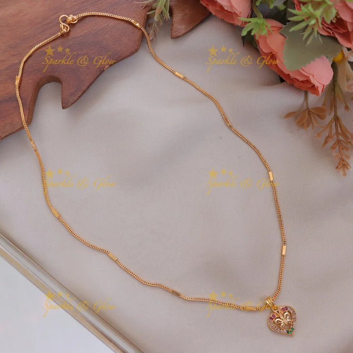 Elegant Heart & Butterfly Necklace for Festive Glow