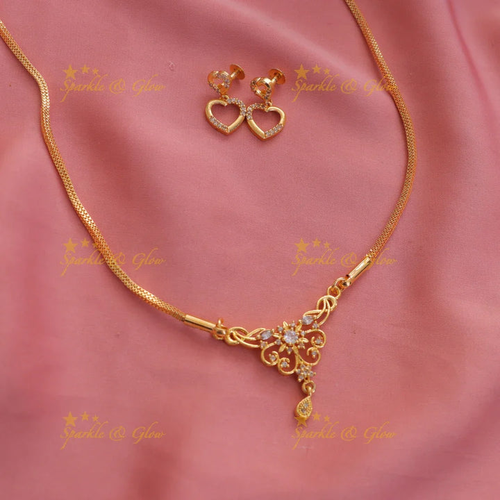 Exquisite Floral Heart Necklace for Special Occasions
