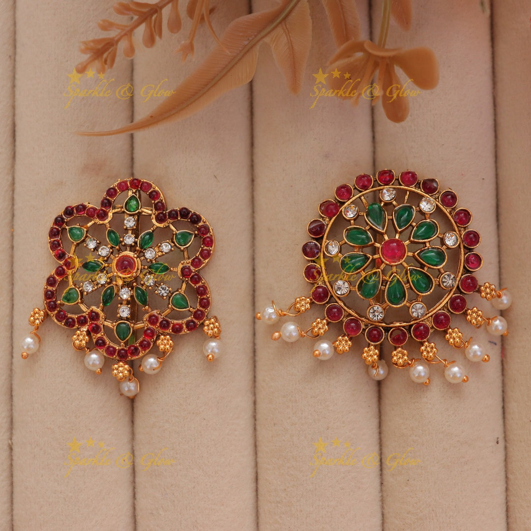 Exquisite Floral Pearl Jadabilla Hairpiece for Brides