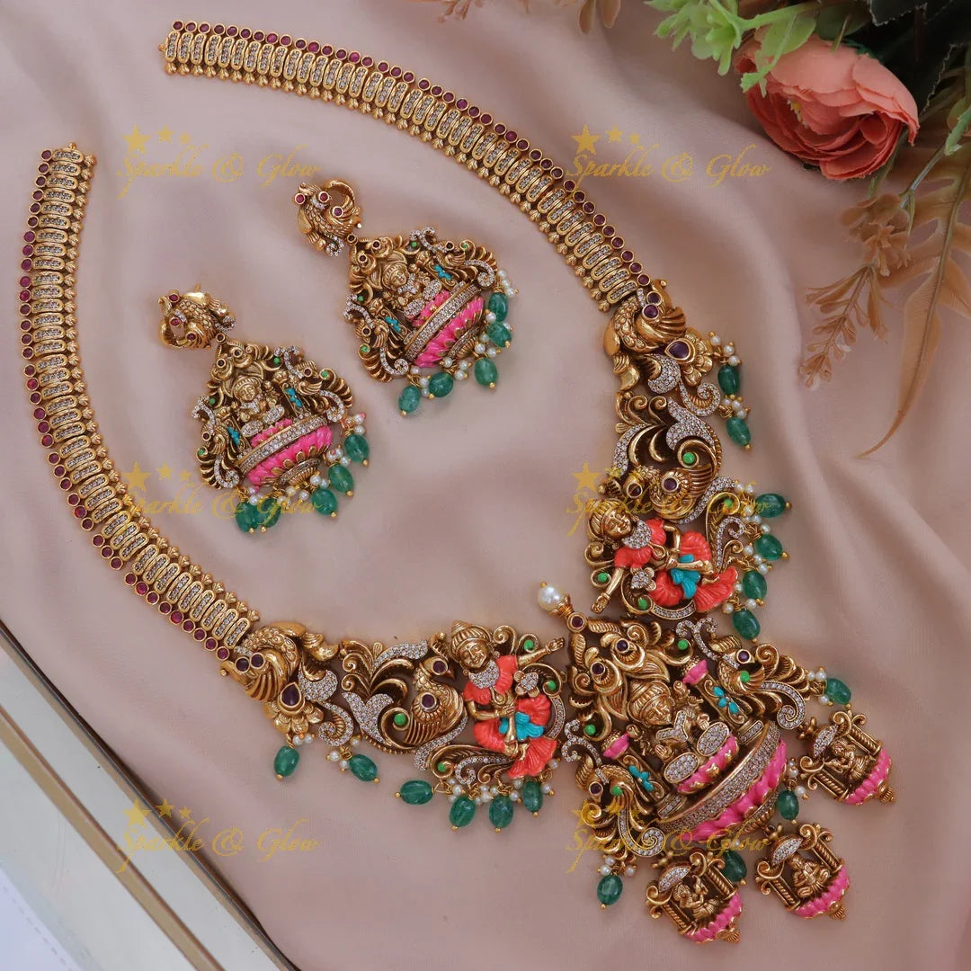 Exquisite Temple Jewellery Lakshmi Necklace