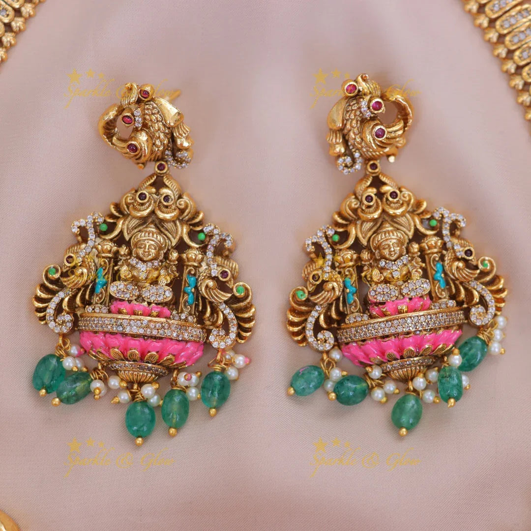 Exquisite Temple Jewellery Lakshmi Necklace