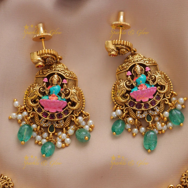 Exquisite Lakshmi Ganesh Necklace for Festive Elegance