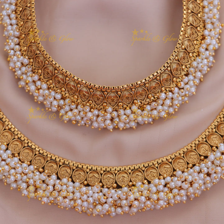 Bridal Antique Gold Ghungroo Anklets – Traditional Design