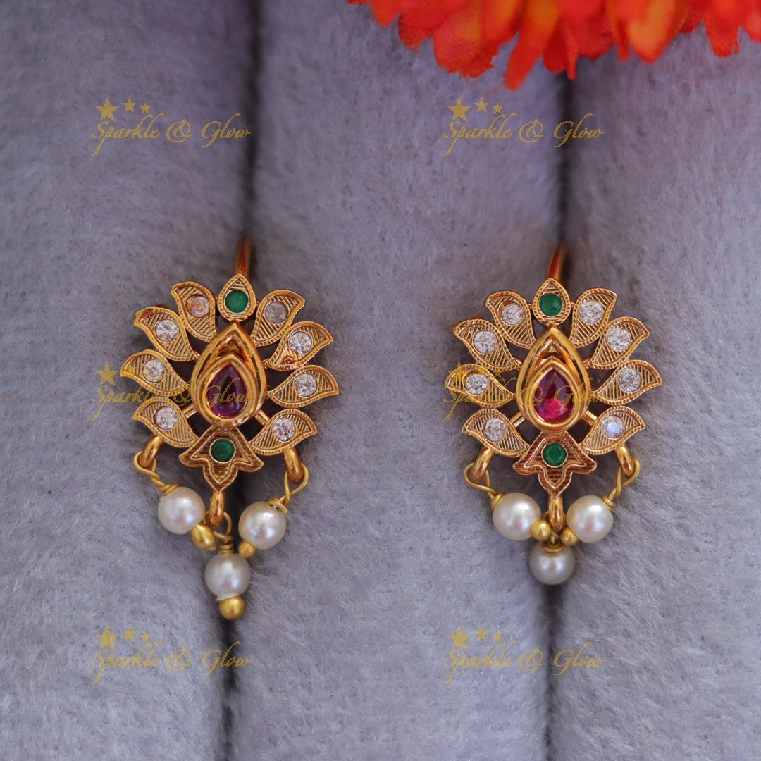 Elegant Floral Bugadi Earrings - Celebrate in Style