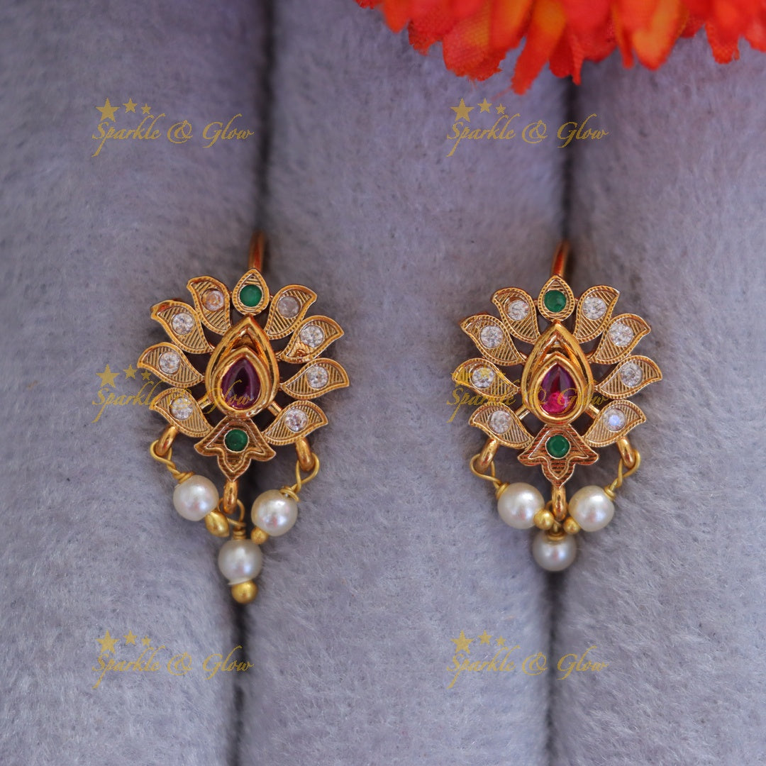 Elegant Floral Bugadi Earrings - Celebrate in Style