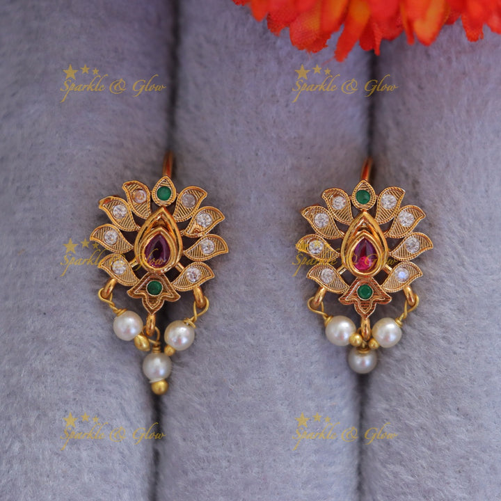 Elegant Floral Bugadi Earrings - Celebrate in Style