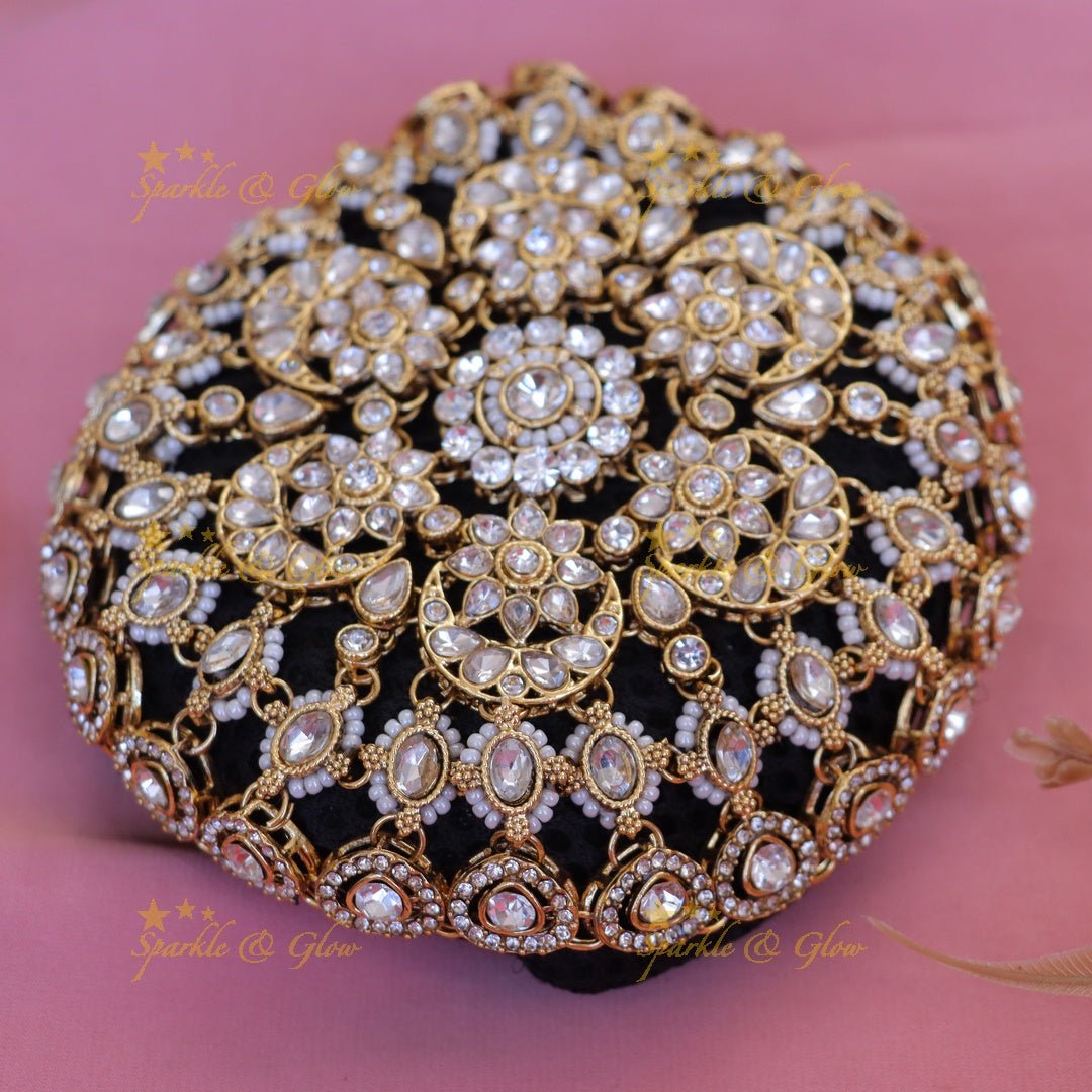 Elegant Bridal Floral Hair Bun - Exquisite Design