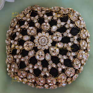 Luxurious Floral Bridal Hair Bun for Weddings