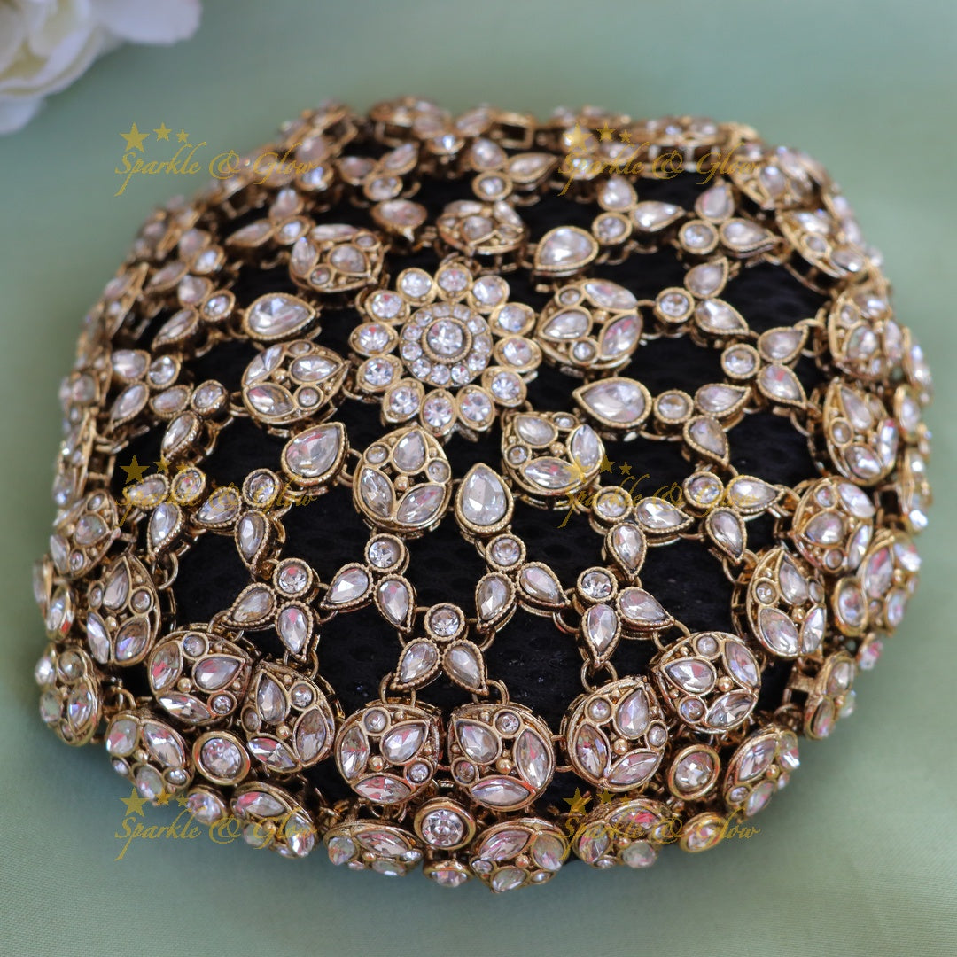 Luxurious Floral Bridal Hair Bun for Weddings