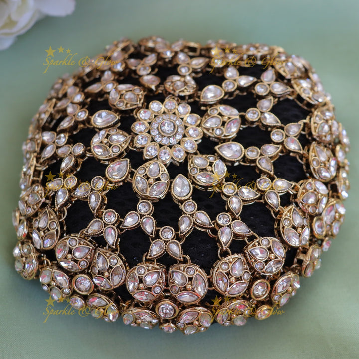 Luxurious Floral Bridal Hair Bun for Weddings