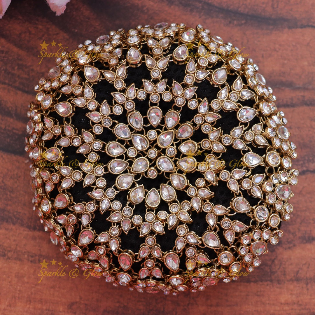 Elegant Mango Floral Hair Bun - Wedding Accessory