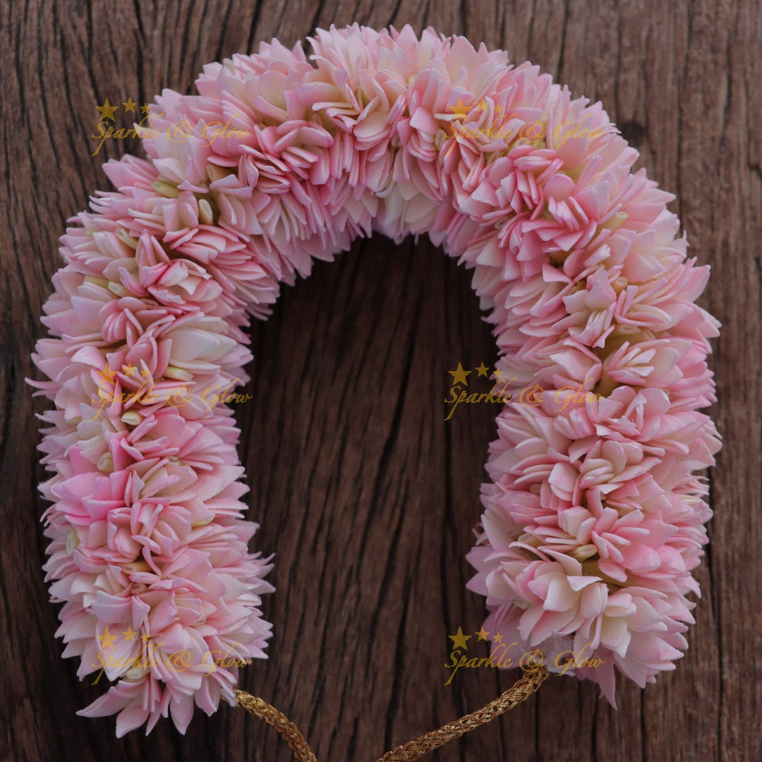 Exquisite Light Pink Gajra – Festive Floral Elegance