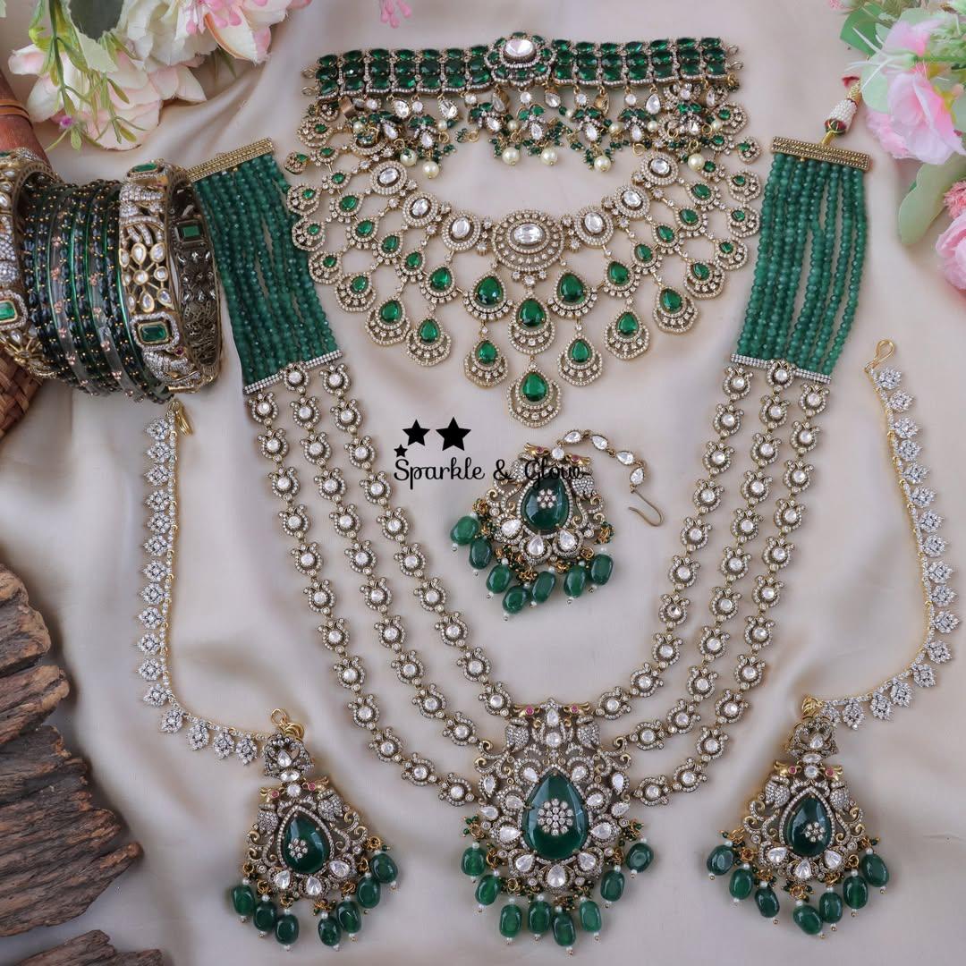 Victorian Bridal Jewellery Set - Sparkle & Glow