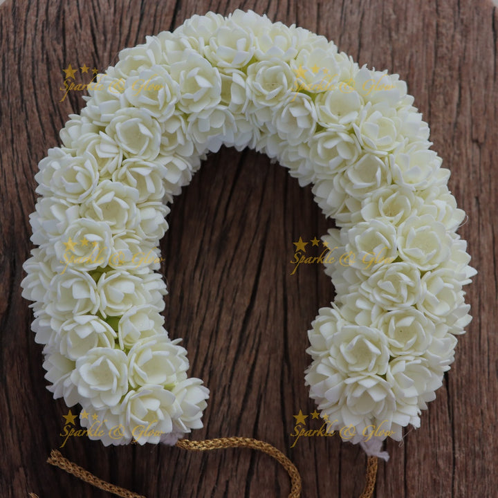 Elegant White Flower Gajra for Festive Celebrations