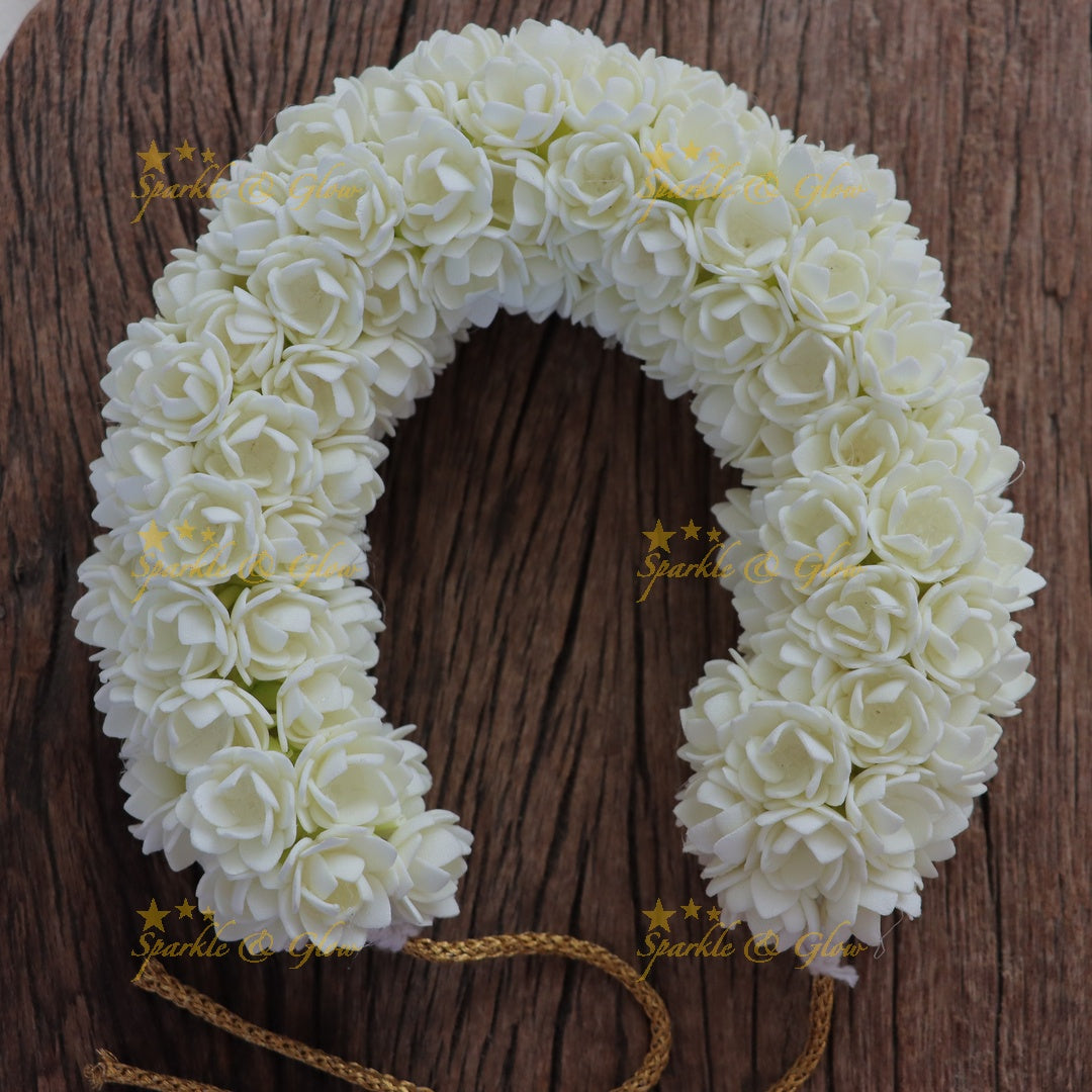 Elegant White Flower Gajra for Festive Celebrations
