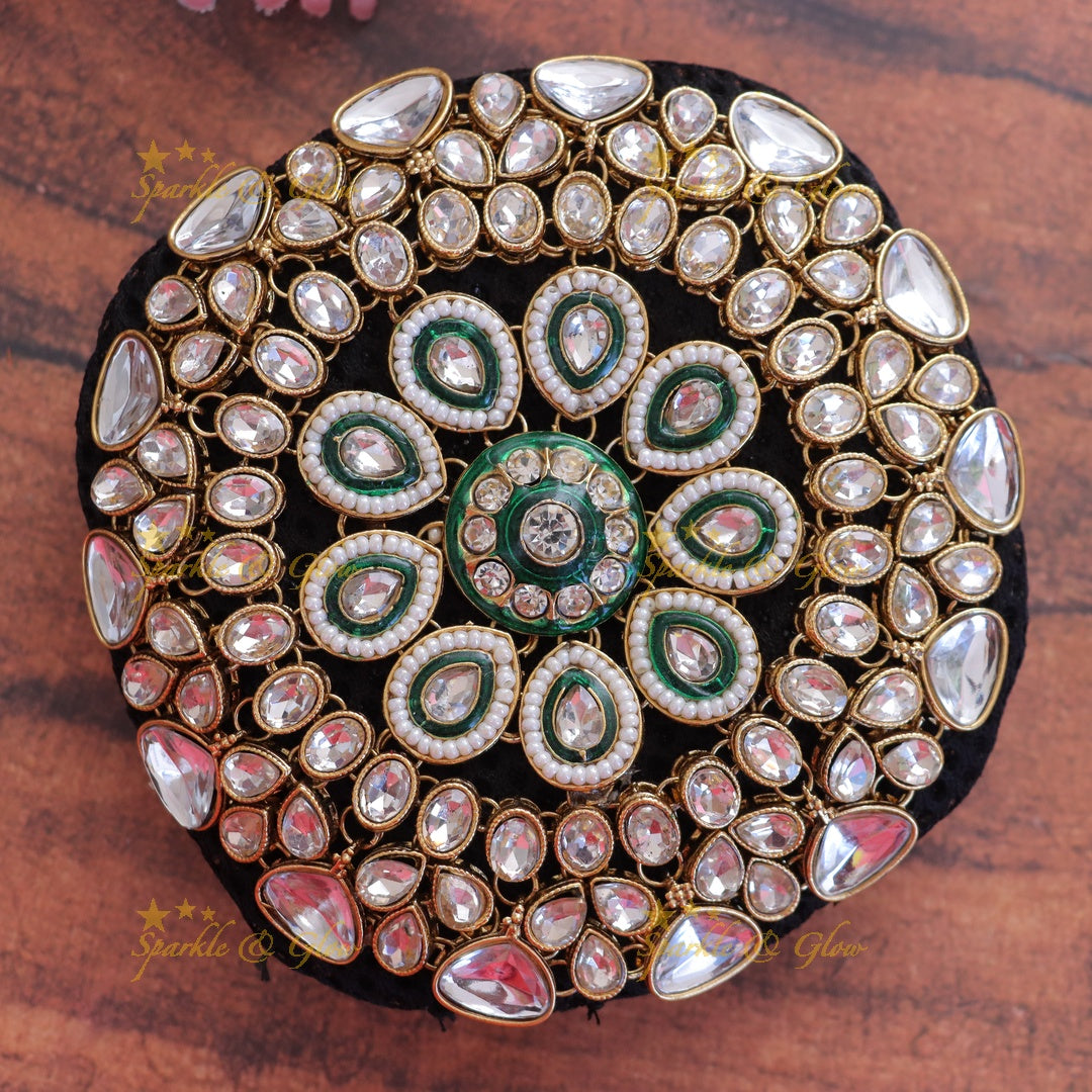 Exquisite Floral Gold Bridal Hair Accessory