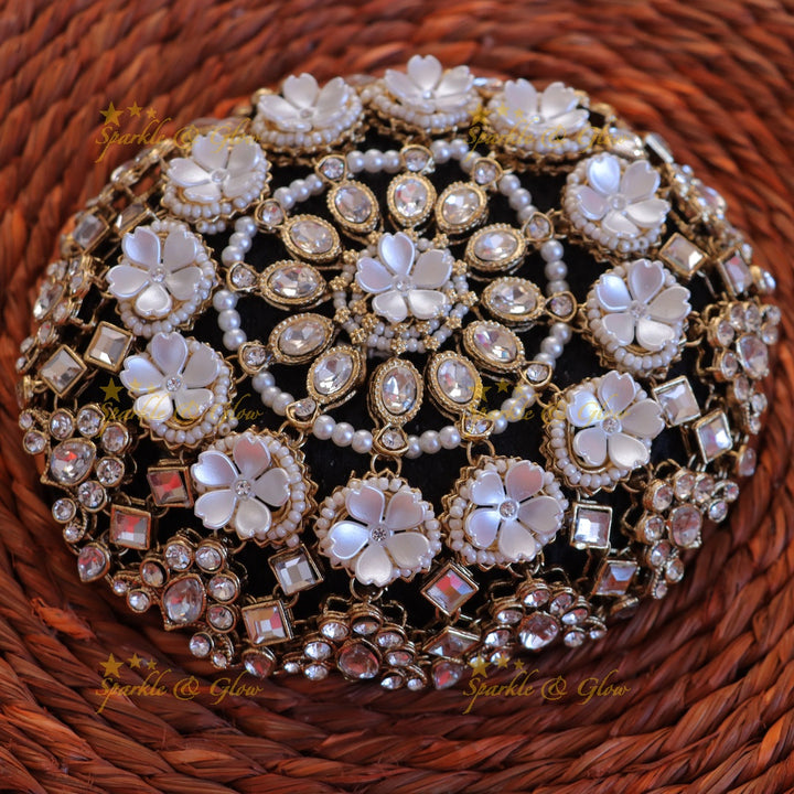 Elegant Floral Bridal Hair Bun Ornament for Weddings