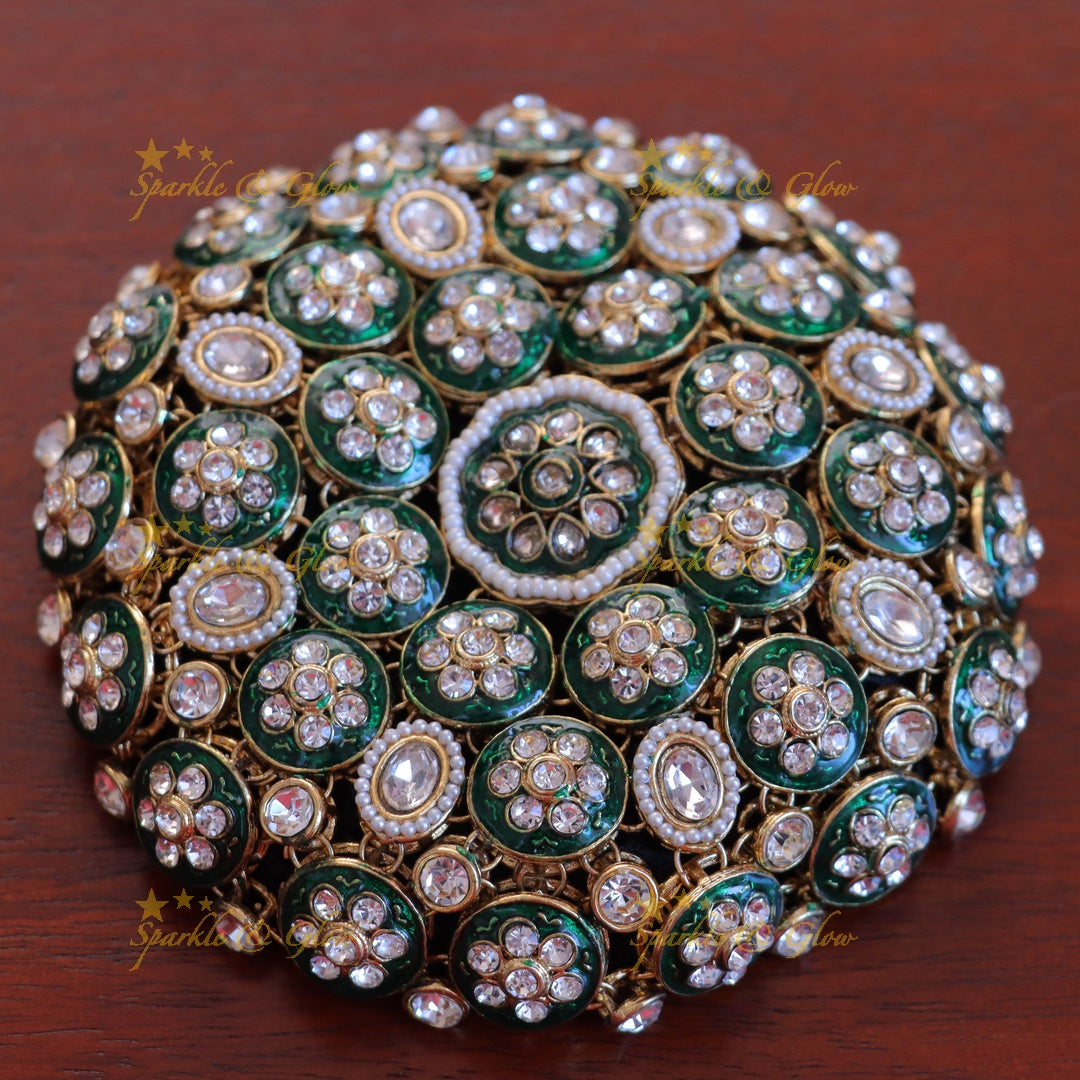 Exquisite Bridal Floral Pearl Hair Bun for Elegant Weddings